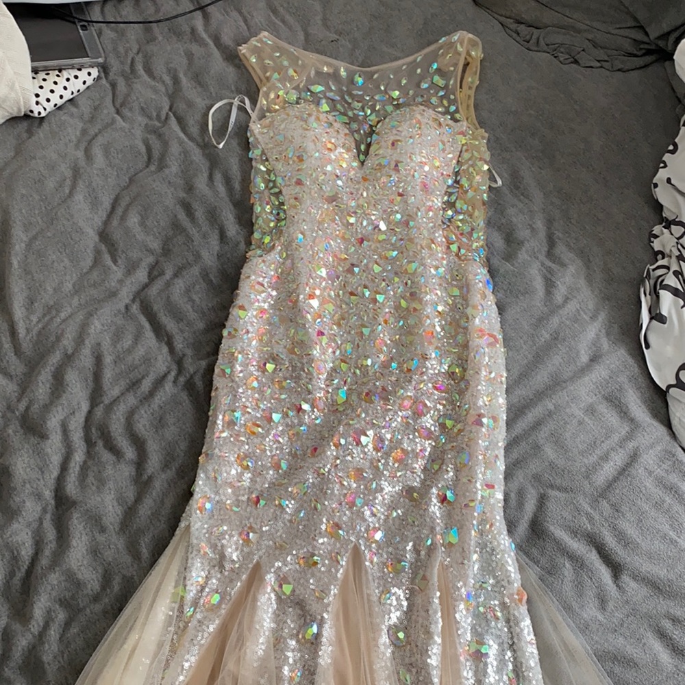 Champagne prom/ formal/ homecoming dress